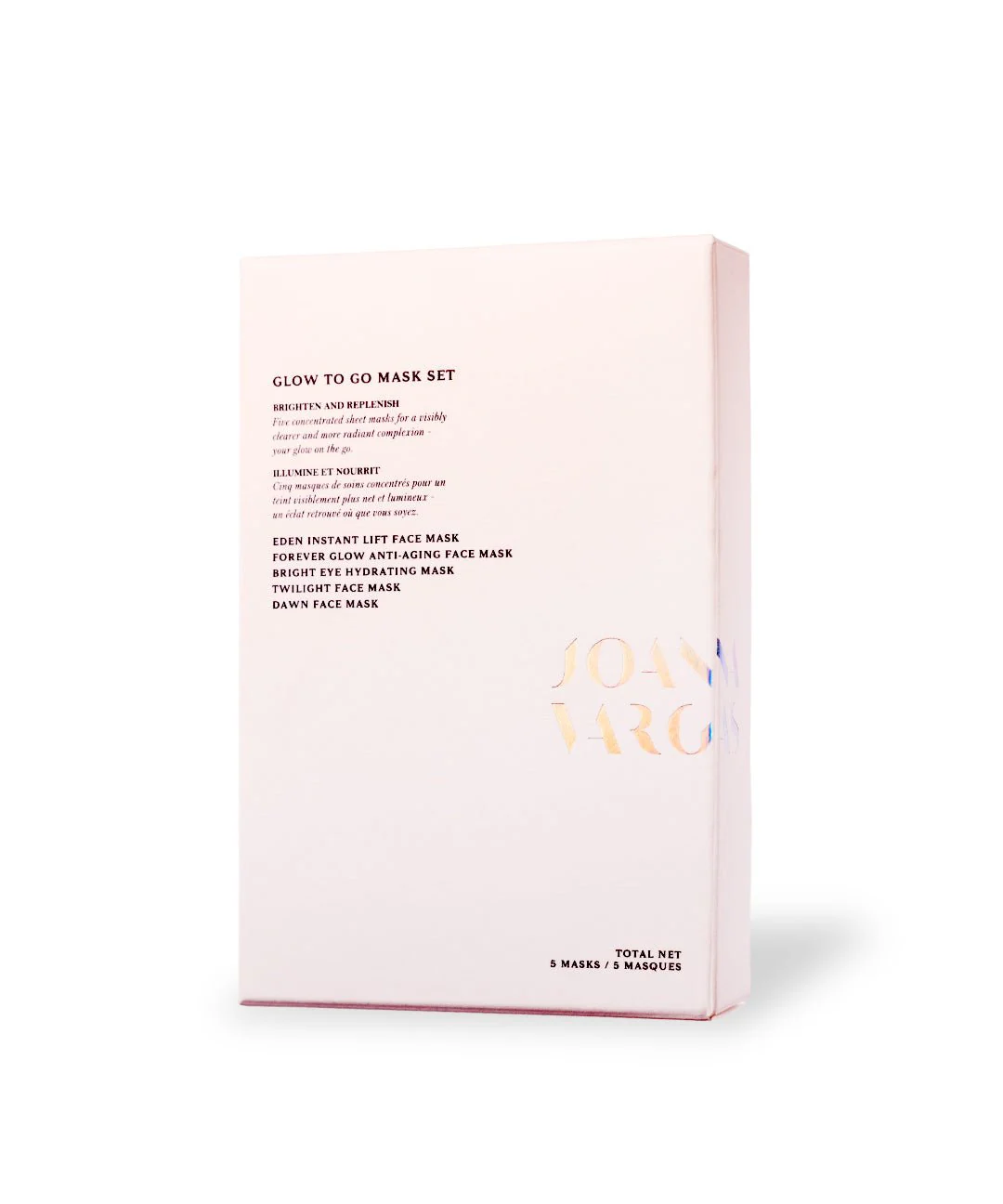 Glow To Go Mask Set - Hydrating, Brightening, and Firming Face Masks for Clear & Radiant Complexion - 5 Masks, 3.95 FL OZ / 110 ML - Joanna Vargas - Joanna Vargas